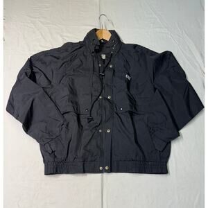 VINTAGE Turning Point CAT Windbreaker jacket Full Zipper snap buttonMens Size L